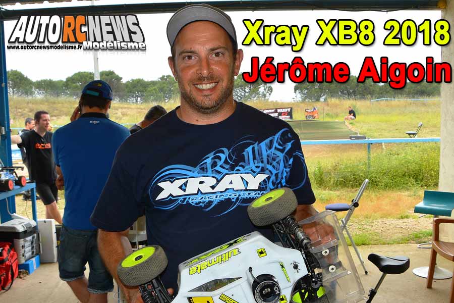 vidéo du nouvel xray XB8 2018 piloté par jérôme aigoin sur la piste des pennes mirabeau du mrcpm.