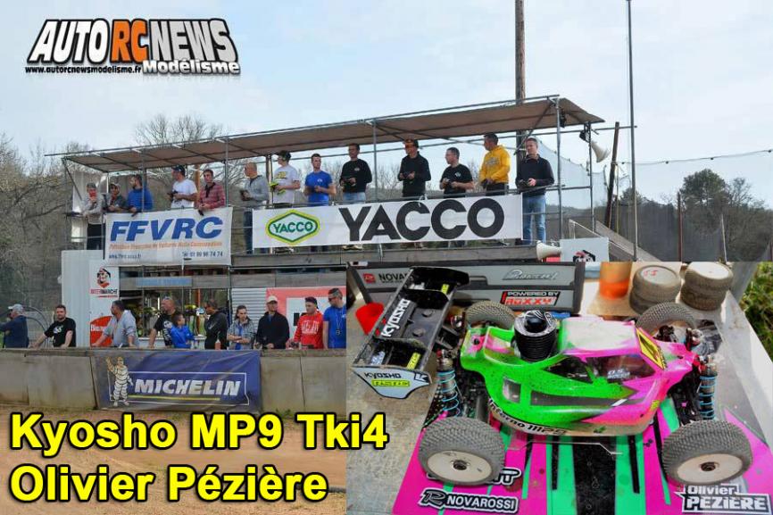 vidéo course tt 1/8 open promo brushless à apt kyosho mp9 tki4 olivier pézière club pegase rc racing le 15 avril 2018.
