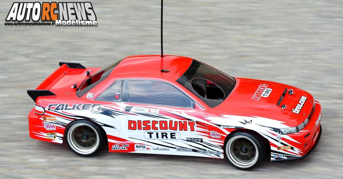 HPI Nitro RS4 3 Drift Dai Yoshihara Nissan S13 #112587 Voiture radiocommandée hpi thermique 1/10ème équipéed'un moteur thermique de 3cm3 pour faire du drift.