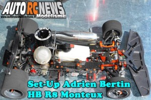 . Set Up Adrien Bertin HB R8 CF Piste 1/8 Monteux