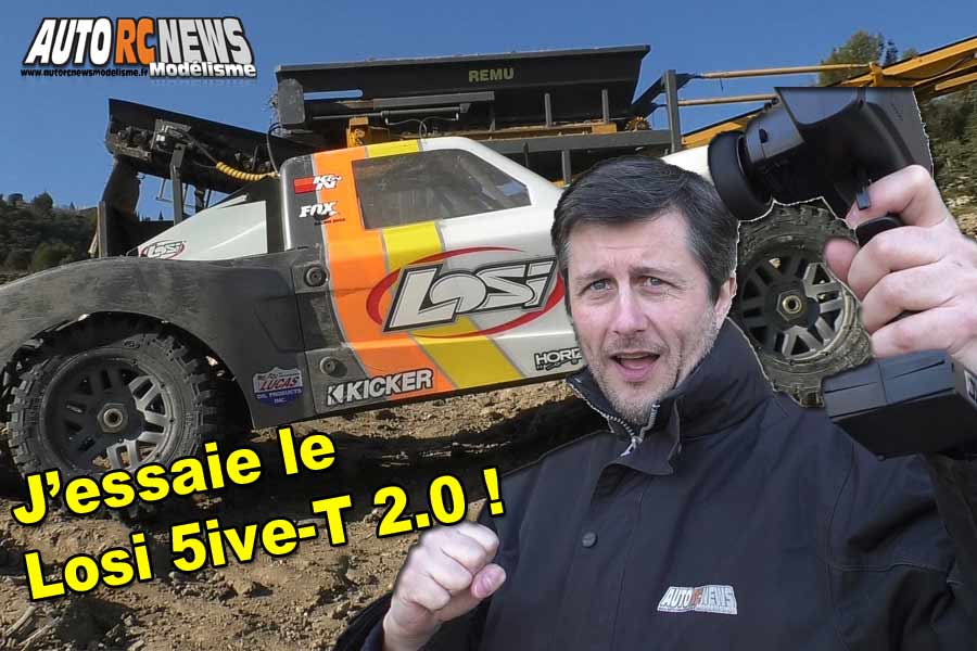 vidéo j'essaie le nouveau losi 5ive-t 2.0 avec son moteur zenoah 32 cm3 !