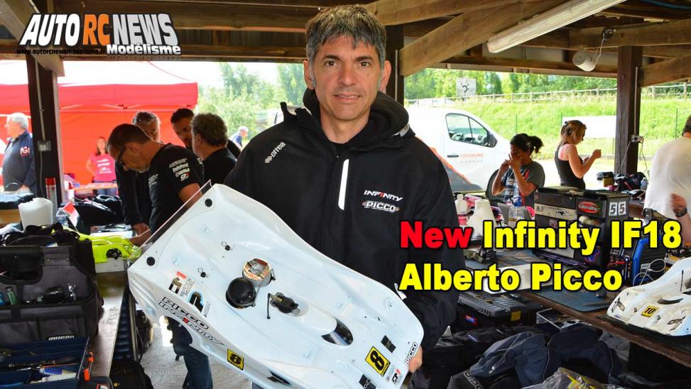 vidéo alberto picco sur infinity if18 au grand prix efra piste 1/8 4 x 4 à grenoble club racg du 17 au 20 mai 2018.