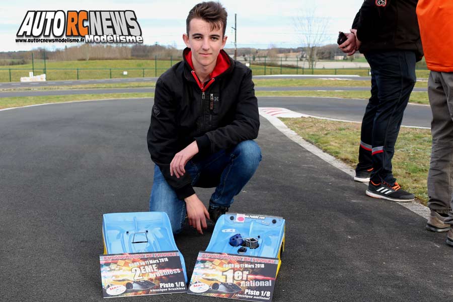 1ère cf piste 1/8ème classique et brushless à ingrandes club maci les 10 et 11 mars 2018.