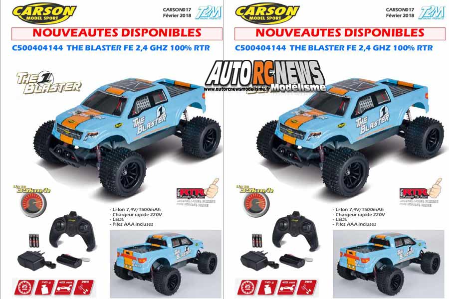 carson the blaster fe 100% rtr 1/10 réf : c500404144 dispo chez t2m à faulquemont. carson the blaster fe 100% rtr 1/10 réf : c500404144 dispo chez t2m à faulquemont.