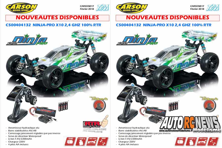 carson ninja pro x10 100% rtr 1/10 réf : c500404132 dispo chez t2m à faulquemont. carson ninja pro x10 100% rtr 1/10 réf : c500404132 dispo chez t2m à faulquemont.