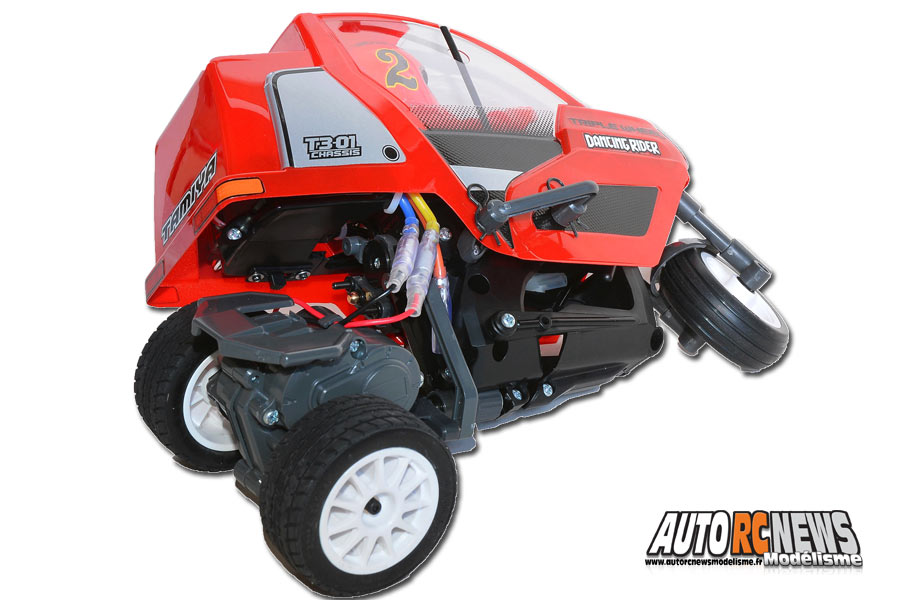 tamiya dancing rider trike 1/8 électrique réf : 57405 distribué par t2m sur base châssis t3-01