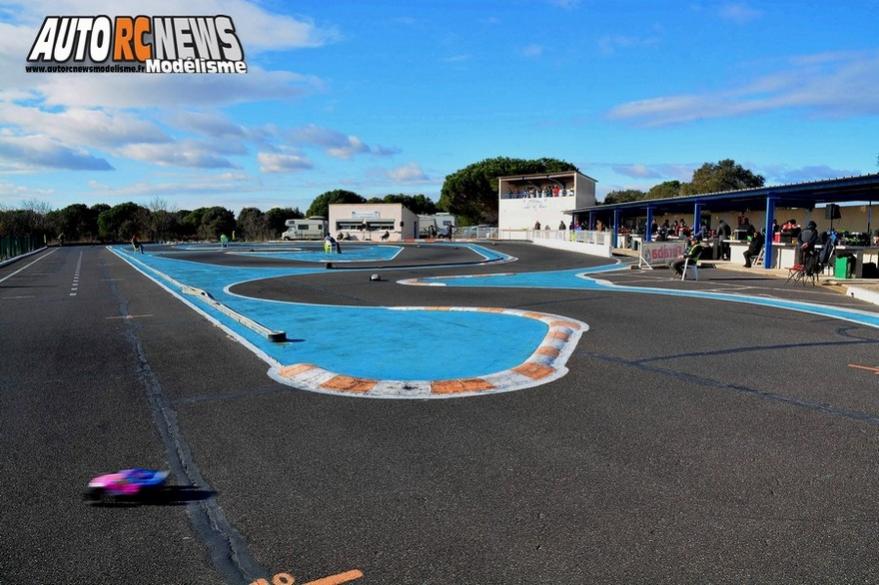 mini racing tour de provence à montpellier sur la piste amo, rallygame, db8sl et truck 1/10 brushless le 17 décembre 2017.
