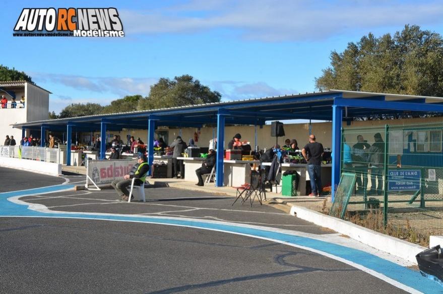 mini racing tour de provence à montpellier sur la piste amo, rallygame, db8sl et truck 1/10 brushless le 17 décembre 2017.