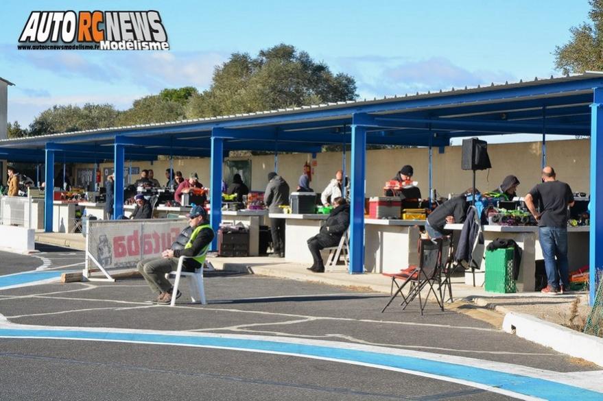mini racing tour de provence à montpellier sur la piste amo, rallygame, db8sl et truck 1/10 brushless le 17 décembre 2017.