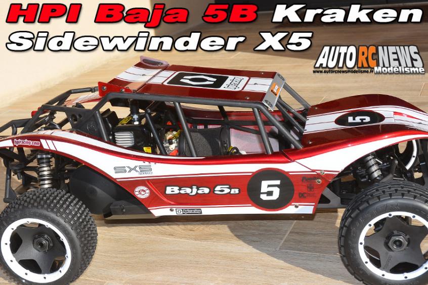 hpi baja 5b kraken sidewinder x5 réf : 115484 nitro off road 1/5