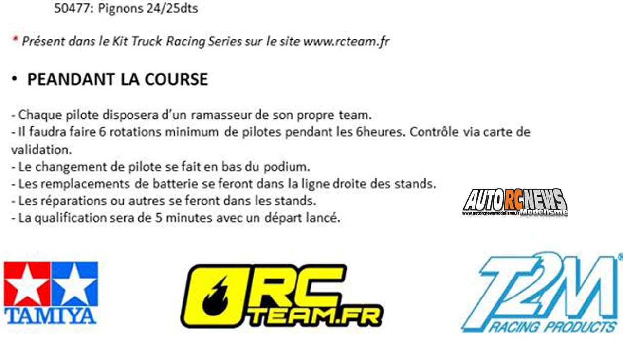 challenge truck racing series by t2m et rc team sur des camions tamiya tt-01e à partir de 2018.