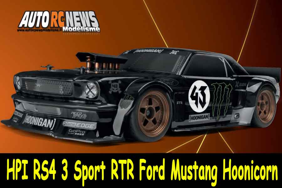 hpi rs4 3 Sport rtr ford mustang hoonicorn réf : 115990 distribuée ken block réplica par avio et tiger hpi rs4 3 Sport rtr ford mustang hoonicorn réf : 115990 distribuée ken block réplica par avio et tiger