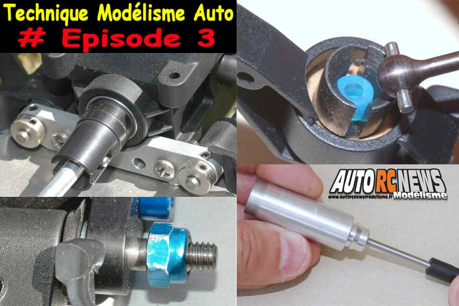 technique modélisme auto sur le calage des cardans à boules goupillées, sécuriser les axes de triangles, les faux contacts de l'émetteur et la suspension au top technique modélisme auto sur le calage des cardans à boules goupillées, sécuriser les axes de triangles, les faux contacts de l'émetteur et la suspension au top