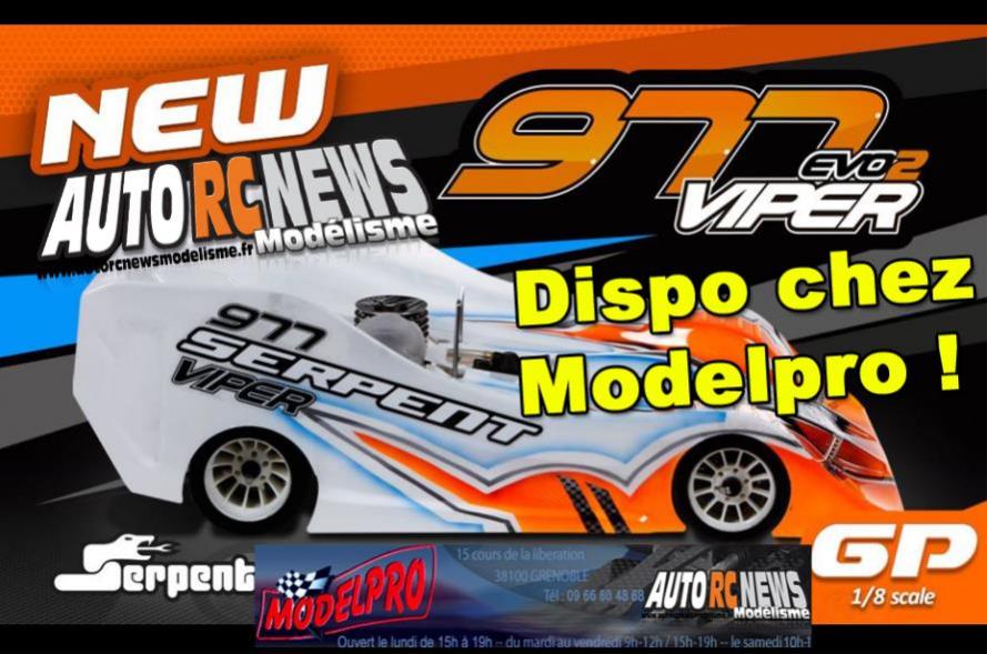 serpent viper 977 evo2 dispo chez modelpro à grenoble en septembre 2016
