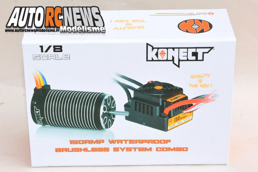 combo konect brushless 1/8 150 ampères wp + moteur 4 pôles 2050 kv distribué par imodel