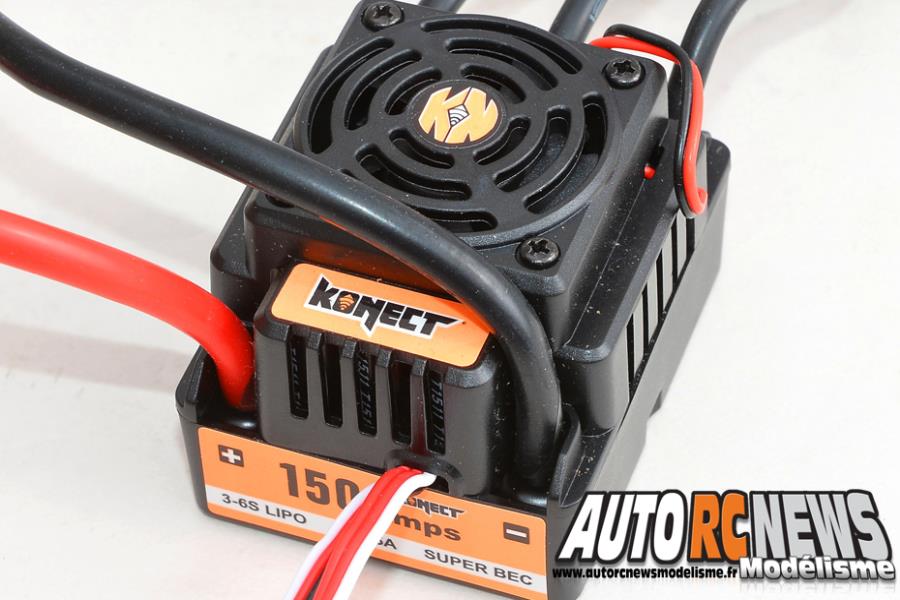 combo konect brushless 1/8 150 ampères wp + moteur 4 pôles 2050 kv distribué par imodel