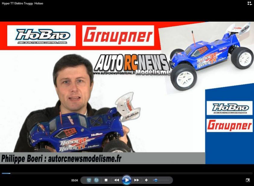 vidéo hyper tt elektro truggy hobao 1/10 brushless réf : 90183.rtr distribué par graupner.
