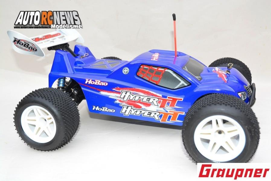 hobao hyper tt elektro truggy 1/10 brushless réf : 90183.rtr distribué par graupner.