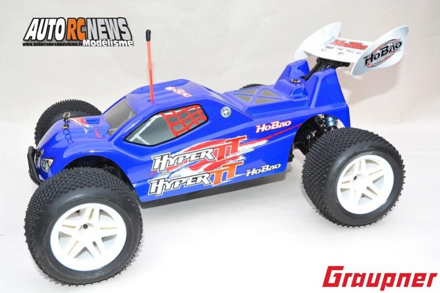 hobao hyper tt elektro truggy 1/10 brushless réf : 90183.rtr distribué par graupner.