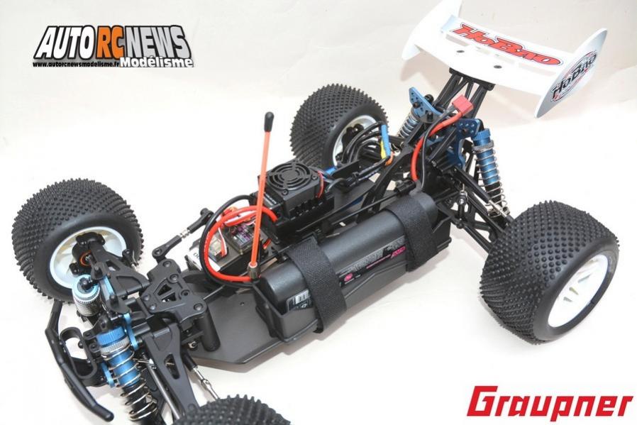 hobao hyper tt elektro truggy 1/10 brushless réf : 90183.rtr distribué par graupner.