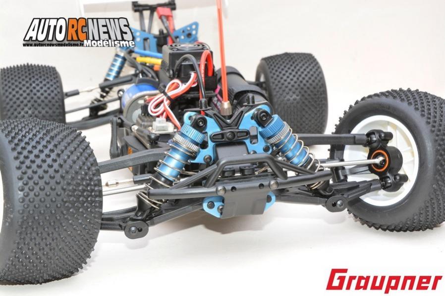hobao hyper tt elektro truggy 1/10 brushless réf : 90183.rtr distribué par graupner.