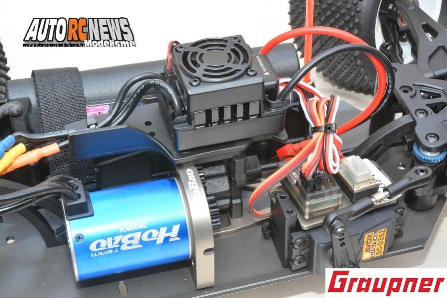 hobao hyper tt elektro truggy 1/10 brushless réf : 90183.rtr distribué par graupner.
