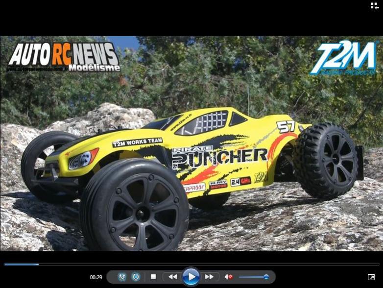 vidéo pirate puncher t2m réf : t4922 et t4922b. nouveau tt 1/10 électrique brushed