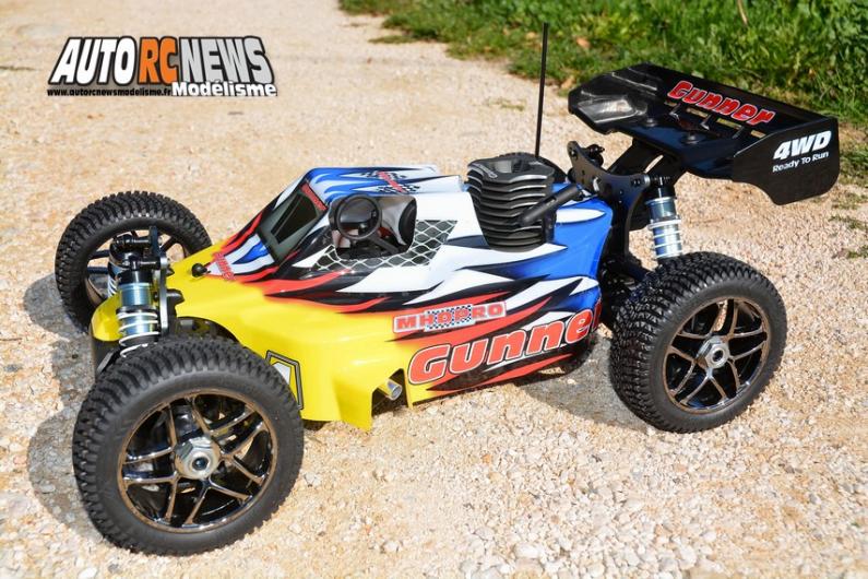 essai du gunner gp v2 mhdpro réf : z630001. nouveau tt 1/8ème thermique 4 x 4 distribué par scientific/mhd.