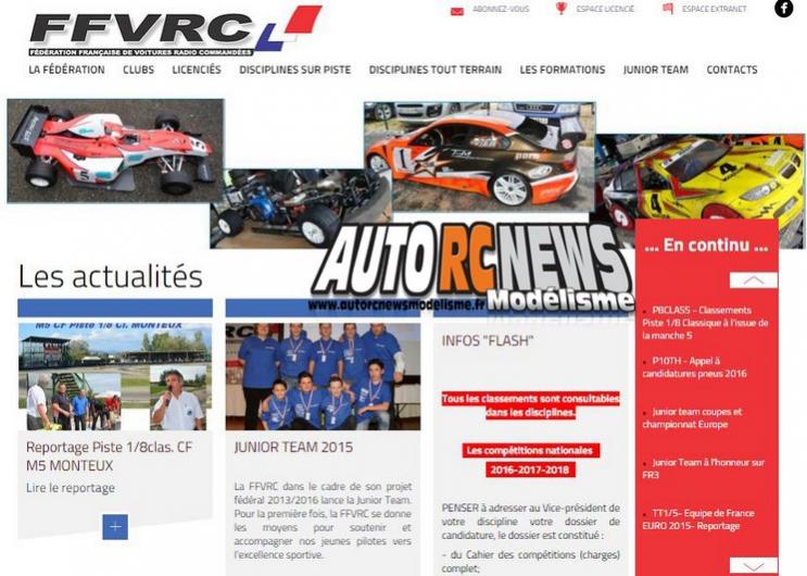 reportage sur le site de la ffvrc de la 5ème cf piste 1/8 classique à monteux les 12 et 13 septembre 2015.