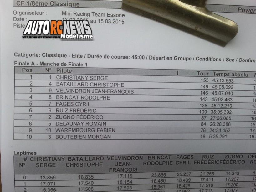 1ère cf piste 1/8ème classique thermique à ris orangis mrte les 14 et 15 mars 2015