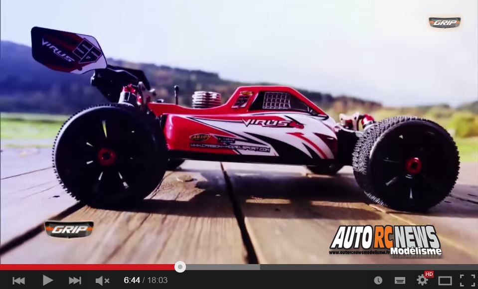 le carson virus 4.0 v21 rtr réf 500204031 a été testé par mathias malmedie sur rtl2 dans l'émission grip