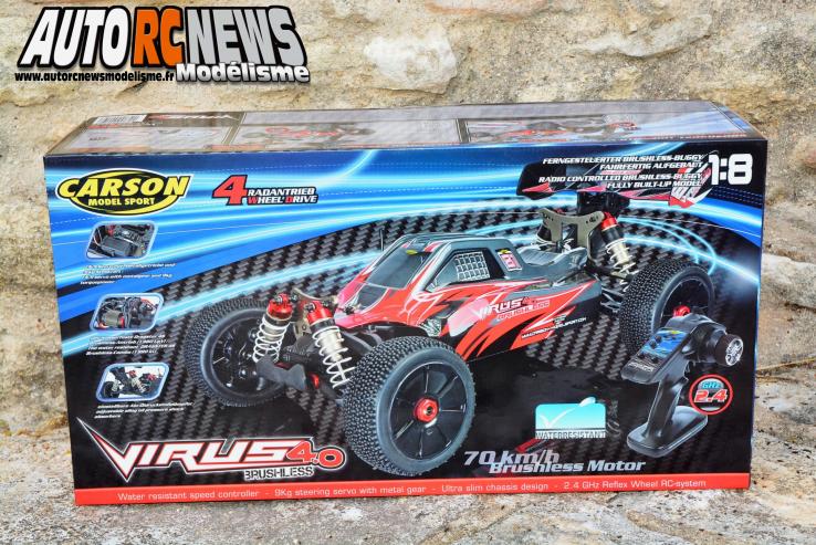 Carson Virus 4.0 Brushless #C500409050 Nouveau TT 1/8ème brushless Carson distribué par T2M.