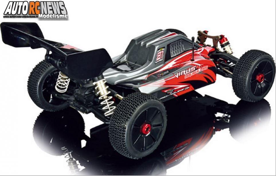 Carson Virus 4.0 Brushless #C500409050 Nouveau TT 1/8ème brushless rtr motorisé par un moteur de 1980 KV et des accus Li-Po 4S distribué par T2M.