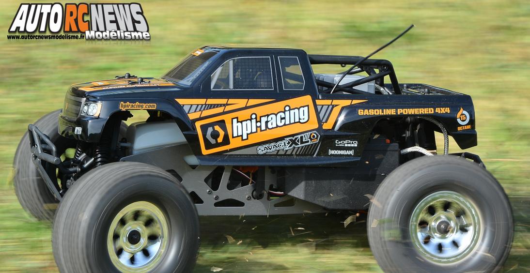 HPI Savage XL Octane #109073. monster truck radiocommandé propulsé par un moteur à essence de 15cm3.