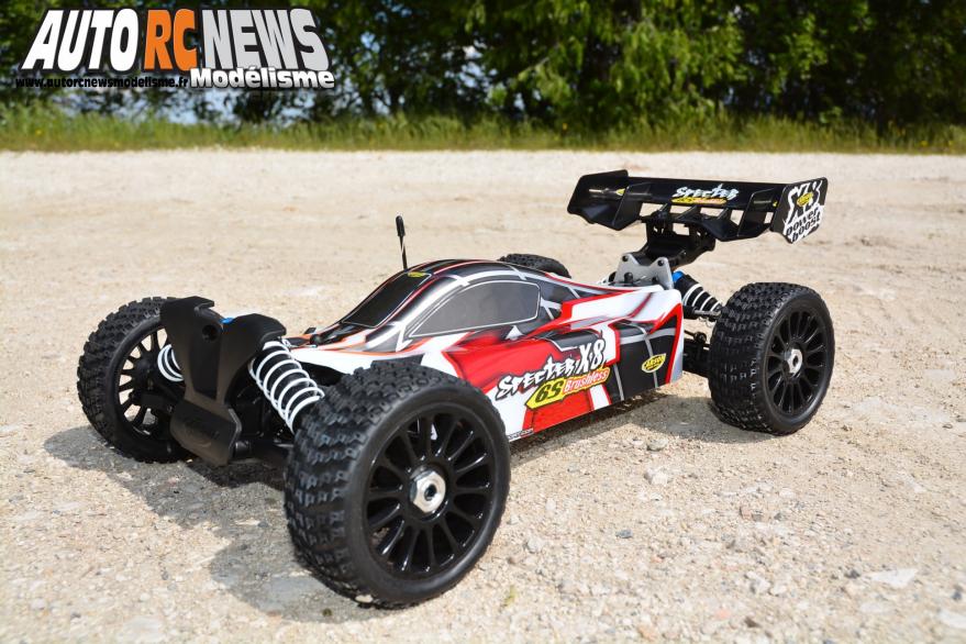 Carson Specter X8EB 6S RTR #C500409016 Les premières photos de cette nouvelle voiture radiocommandée brushless TT 1/8ème signée Carson et distribuée par T2M avant son essai.