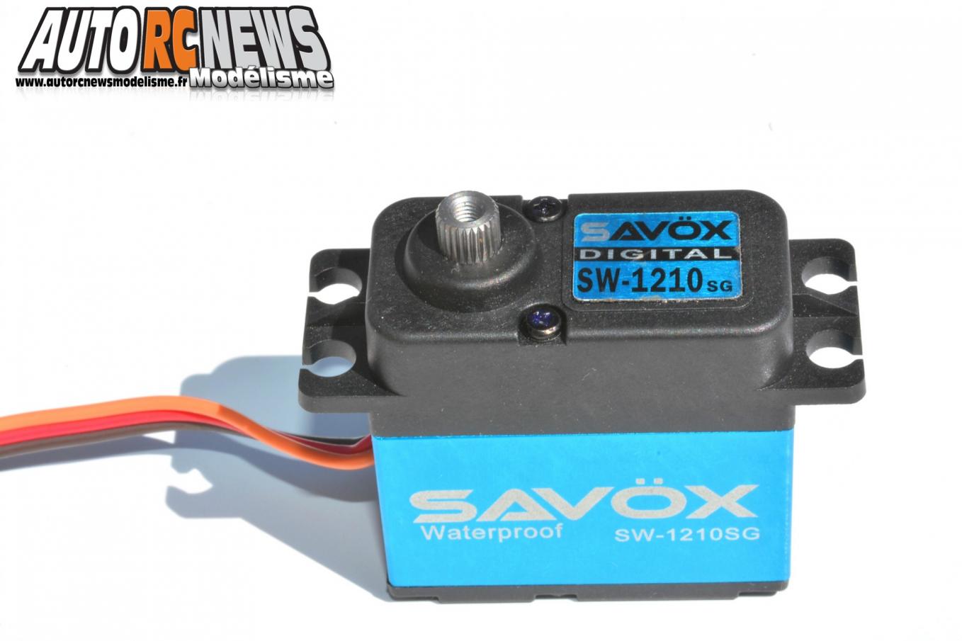Servo Savox SW-1210SG waterproof possédant la norme ip67 pour les voitures radiocommandées thermiques et électriques.