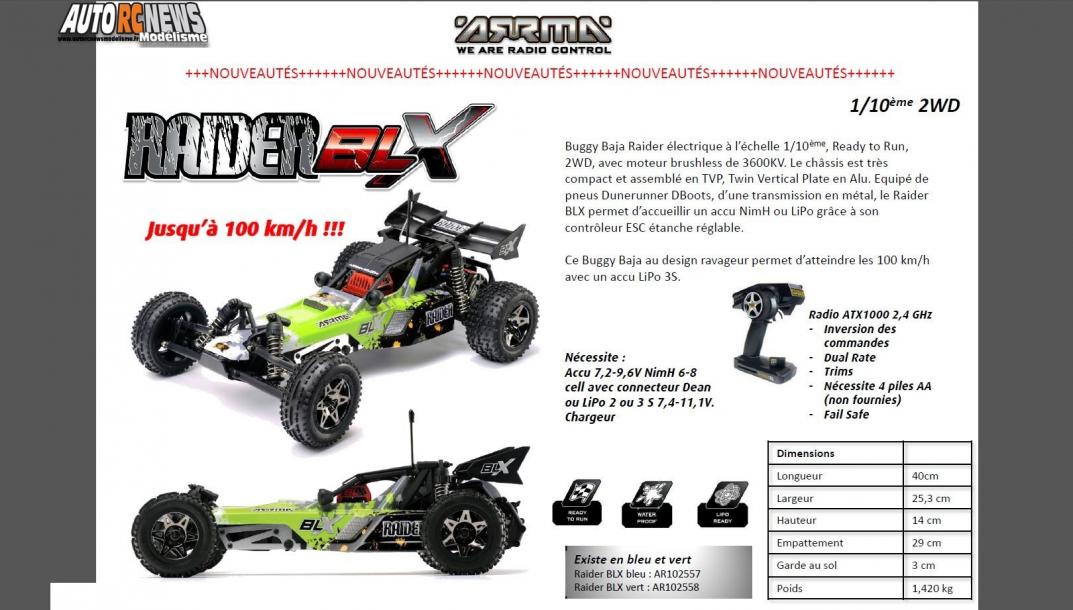 Arrma Raider BLX #AR102557 & #AR102558
