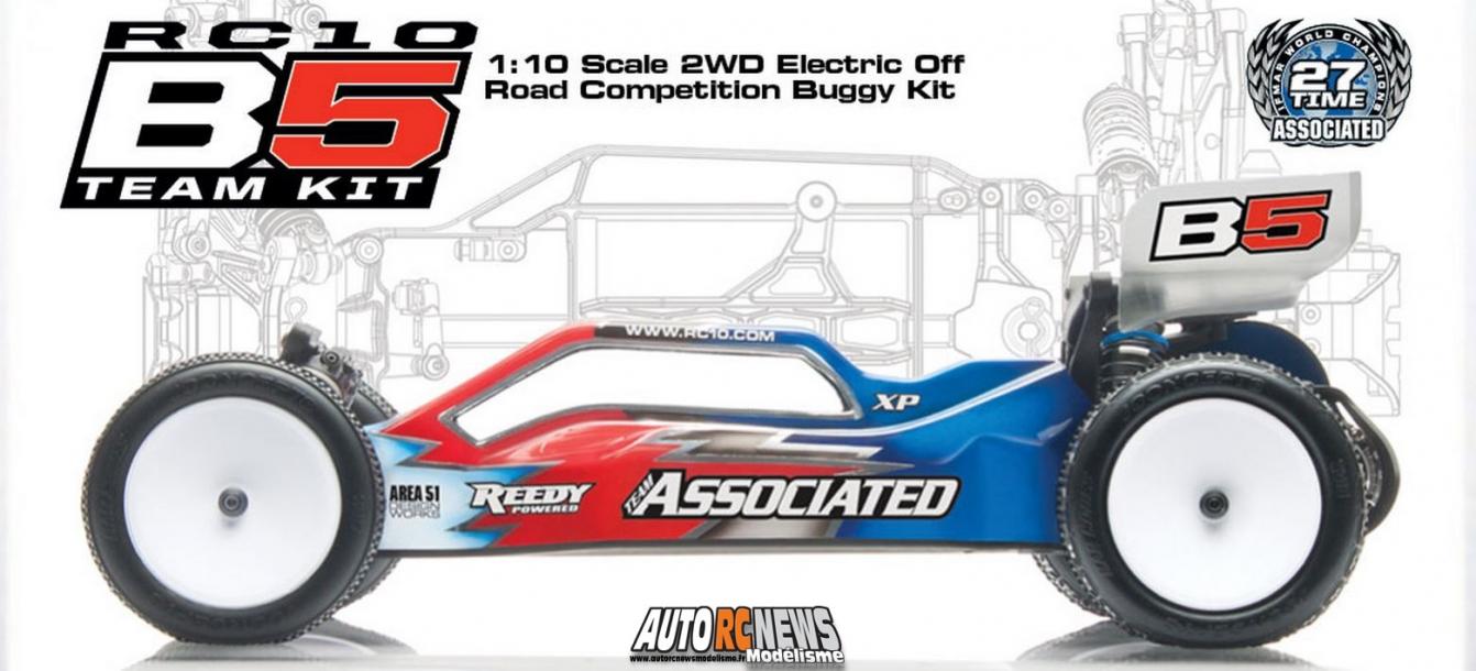 Team Associated RC10 B5 Team Kit. Nouveau tout terrain électrique de compétition à l'échelle 1/10ème pour le modélisme radiocommandé. Team Associated RC10 B5 Team Kit. Nouveau tout terrain électrique de compétition à l'échelle 1/10ème pour le modélisme radiocommandé.