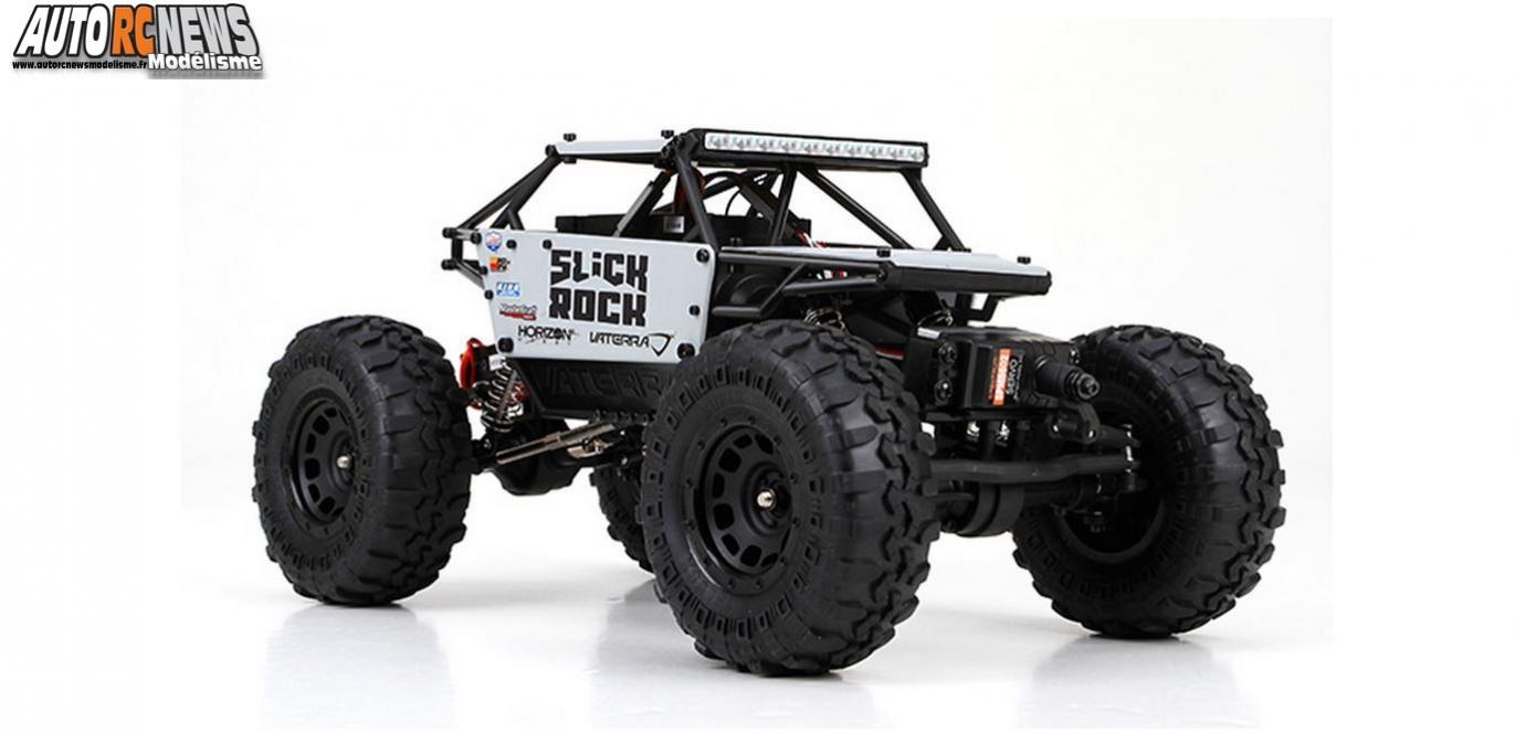 Vaterra Slickrock ref : VTR01003. voiture radiocommandée électrique à l'échelle 1/18ème de marque vaterra rc pour le modelisme rc.