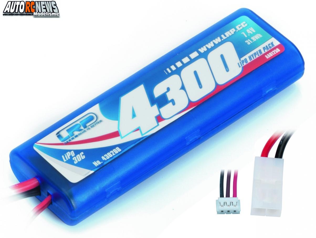 LRP LiPo Hyper Pack 4300 mA référence 430208. modélisme rc. accus pour les voitures radiocommandées électriques brushless.