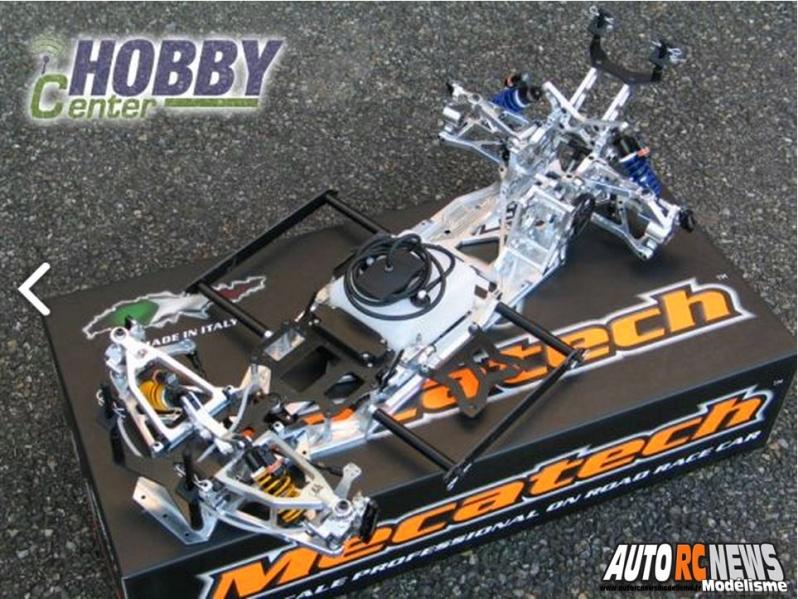 Mecatech FW01 référence MEC2012. voiture radiocommandée de modélisme R/C de piste à l'échelle 1/5ème distribuée par le magasin hobbycenter. Voiture qui a remporté le championnat du monde de piste 1/5ème 2013 à Lostallo avec Markus Feldmann.