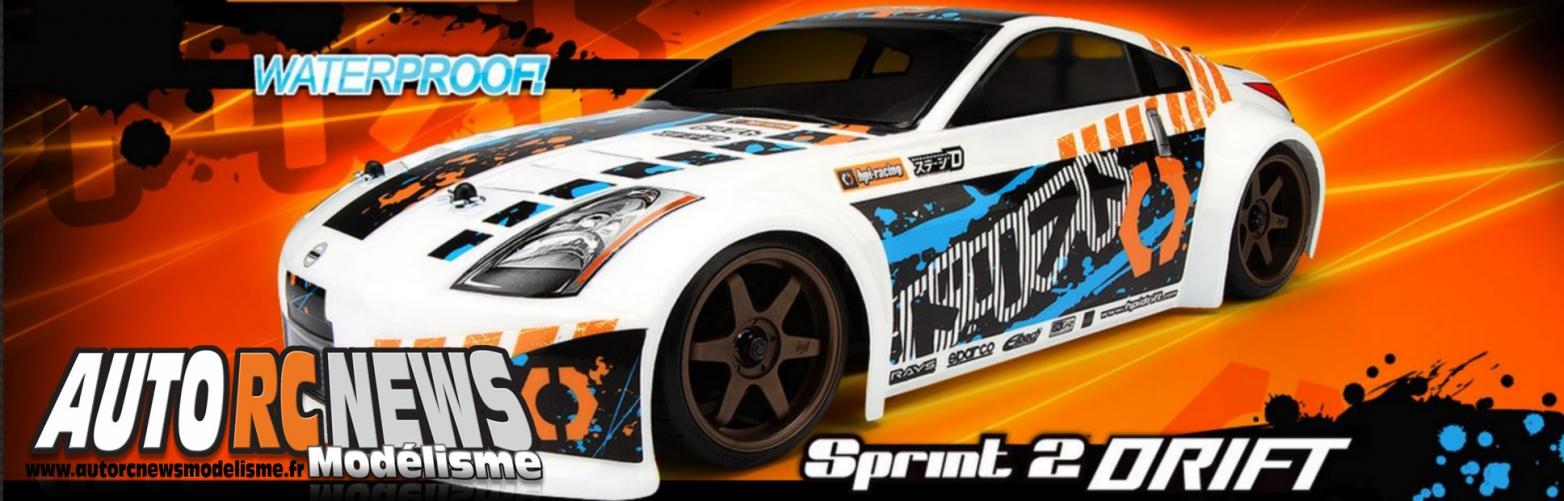 HPI Sprint 2 Drift Nissan 350Z, référence 106154. voiture radiocommandée électrique de marque hpi. modélisme auto R/C. HPI Sprint 2 Drift Nissan 350Z, référence 106154. voiture radiocommandée électrique de marque hpi. modélisme auto R/C.