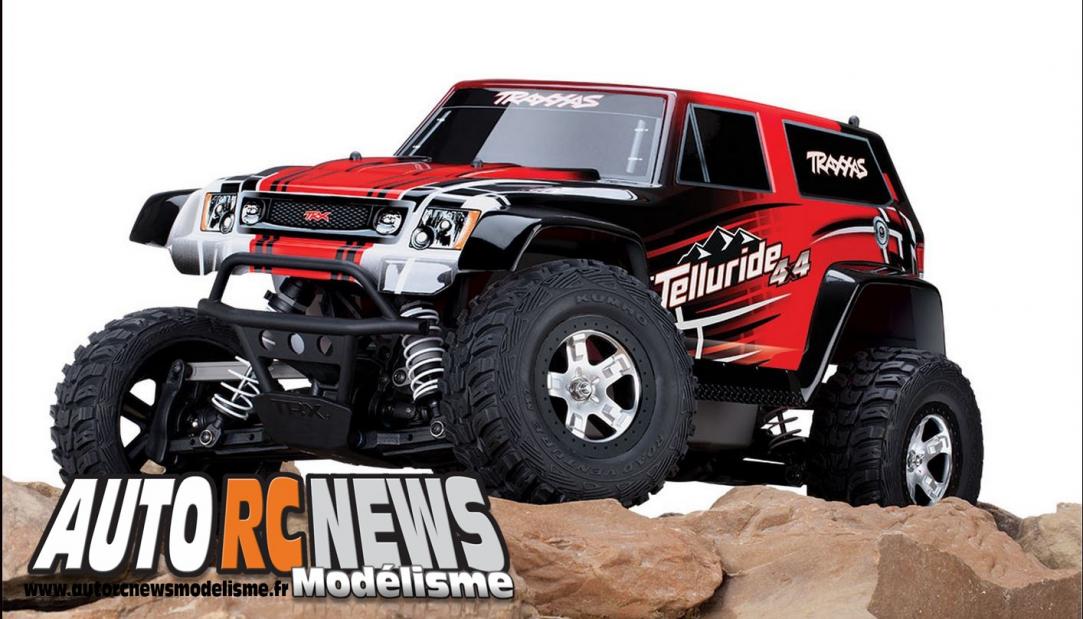 traxxas telluride 4 x 4. nouveau traxxas 4 x 4 à l'échelle 1/10ème électrique. voiture radiocommandée. modélisme auto.