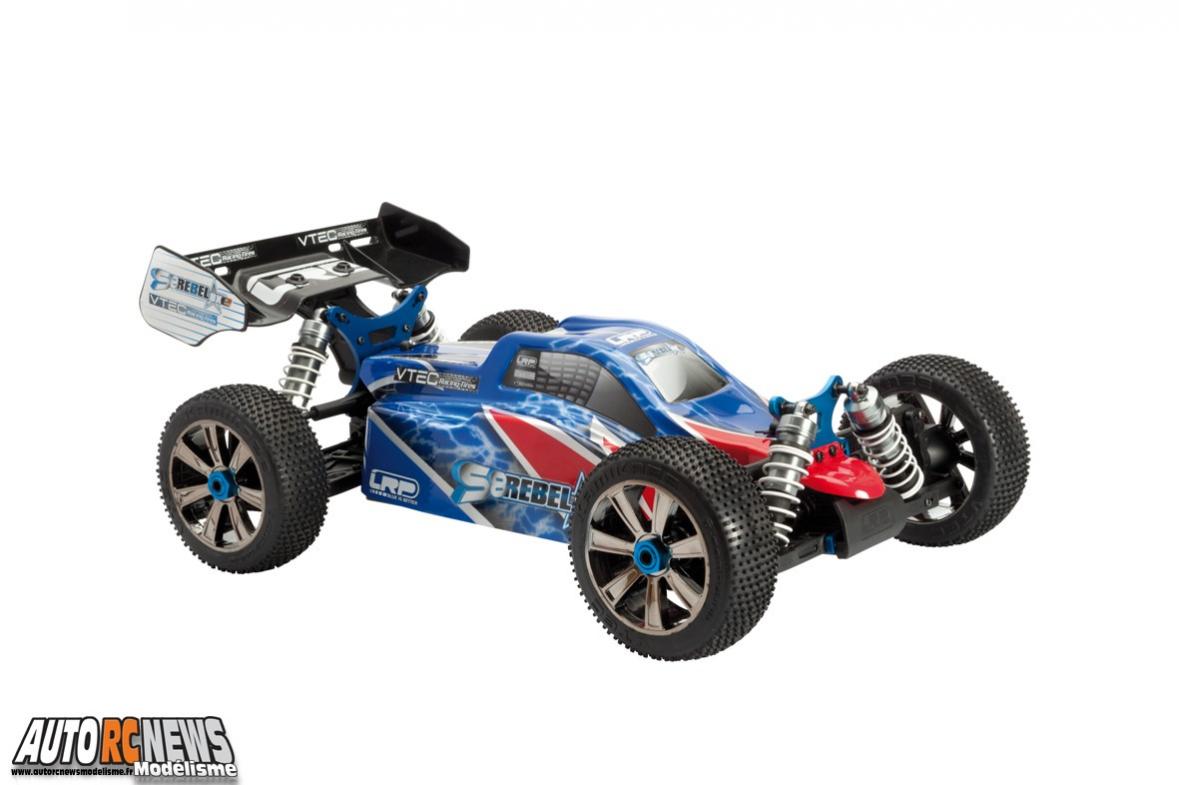LRP S8 Rebel BXe 2.4 Ghz RTR nouveau rebel S8 BXe signé lrp. Voiture de modélisme radiocommandé RTR à l'échelle 1/8ème propulsée par un moteur électrique brushless.
