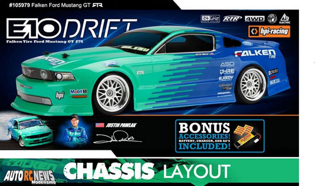 HPI E10 Falken Tire Mustang GT RTR nouvelle hpi de drift à l'échelle 1/10ème pour le modélisme auto radiocommandé. HPI E10 Falken Tire Mustang GT RTR nouvelle hpi de drift à l'échelle 1/10ème pour le modélisme auto radiocommandé.