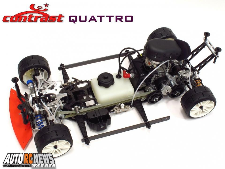 Contrast Quattro nouvelle voiture de piste de modélisme auto radiocommandé de marque contrast. Modèle quattro à transmission par courroie. Contrast Quattro nouvelle voiture de piste de modélisme auto radiocommandé de marque contrast. Modèle quattro à transmission par courroie.