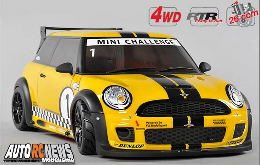 FG Sportline Mini Cooper 4WD RTR nouvelle mini cooper FG. Voiture de modélisme auto radiocommandé à l'échelle 1/5ème de la gamme sportline FG Sportline Mini Cooper 4WD RTR nouvelle mini cooper FG. Voiture de modélisme auto radiocommandé à l'échelle 1/5ème de la gamme sportline