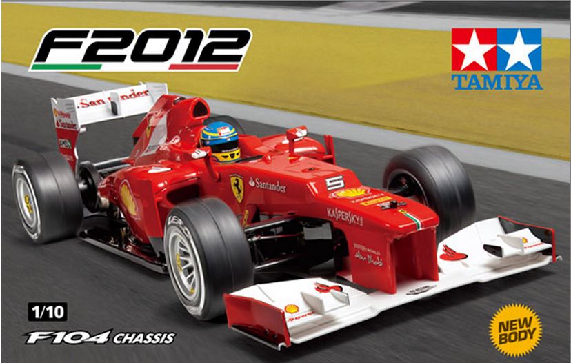 Tamiya Ferrari F2012 F104 nouvelle voiture de modélisme auto radiocommandé électrique signée tamiya sur base de formule 1 ferrari.