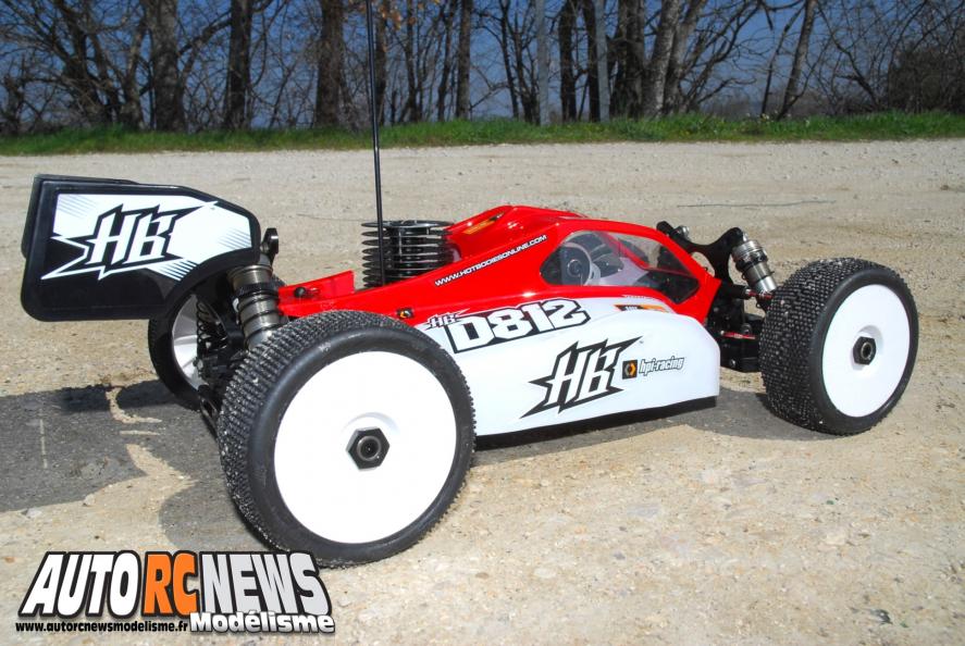 HB D812 Kit nouveau D812 hot bodies TT 1/8ème thermique de compétition. voiture de modélisme R/C signataire des 2 et 3èmes places du dernier World TT 1/8 2012 de buenos aires en Argentine.