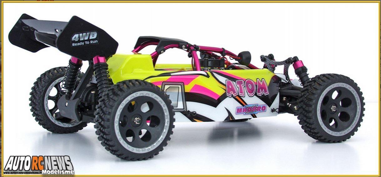 ATOM Roller Cage 1/10 MHD Pro voiture de modélisme tout terrain électrique à l'échelle 1/8ème propulsée par un moteur brushless de chez MHD Pro